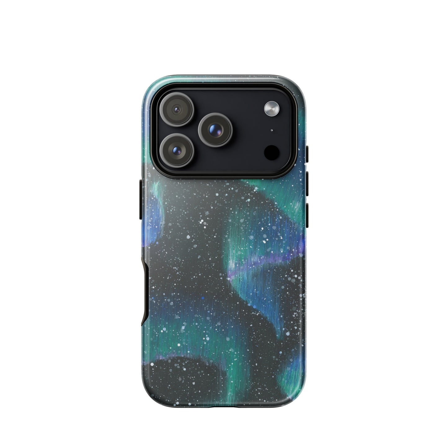Phone case with a design of the Northern Lights