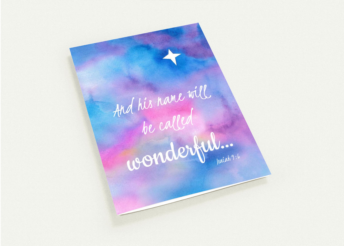 Christian Christmas Card | His Name is Wonderful