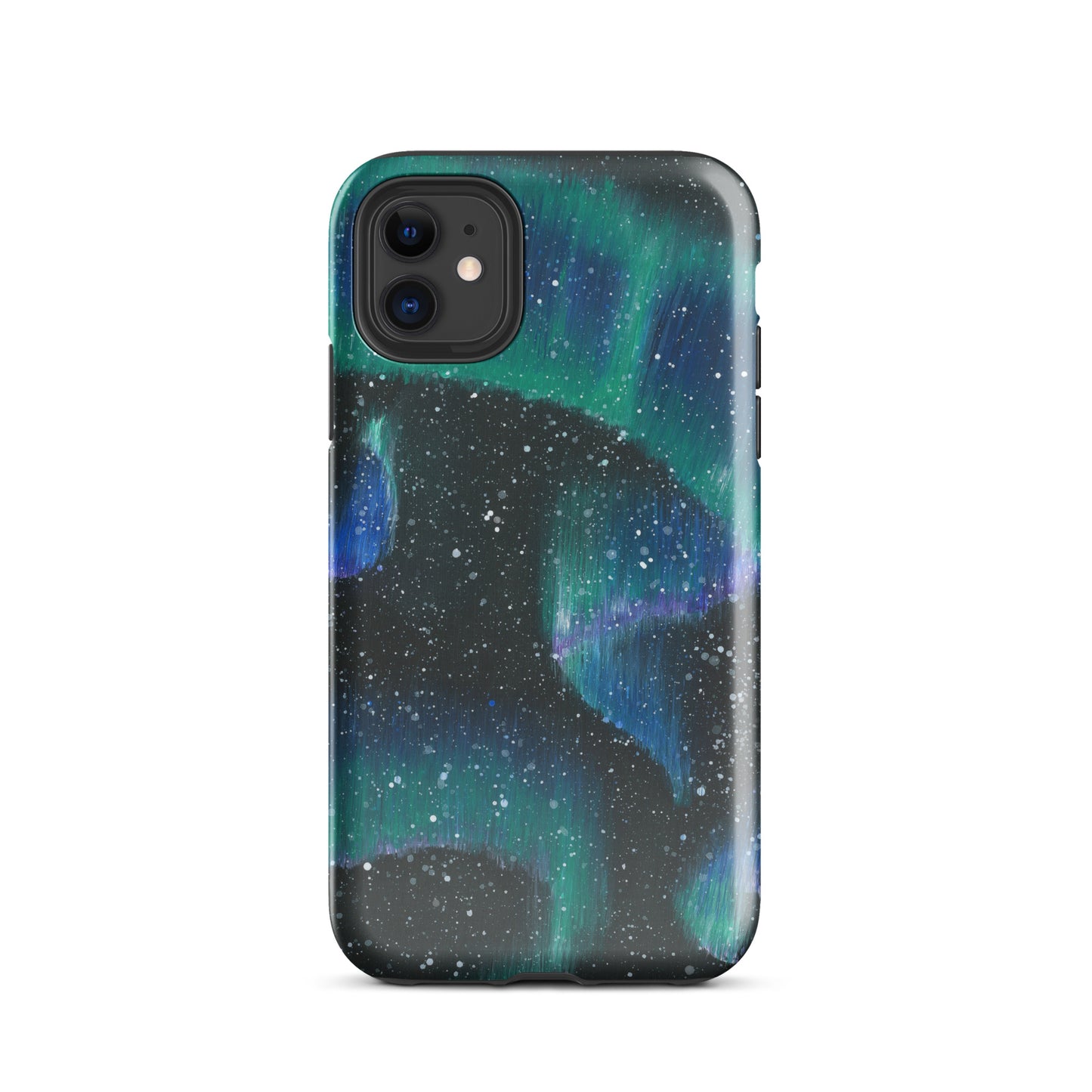 Phone case with a design of the Northern Lights 