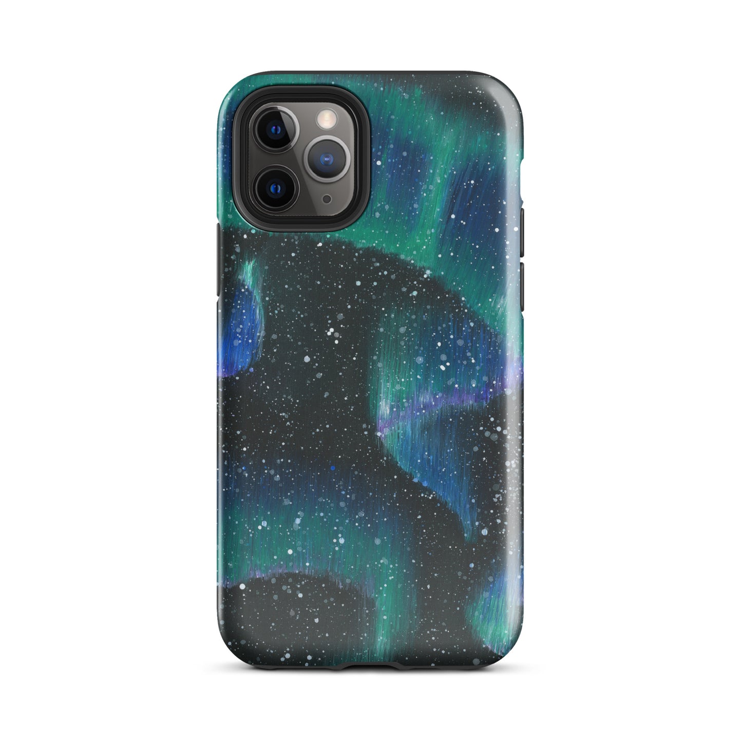 Phone case with a design of the Northern Lights 