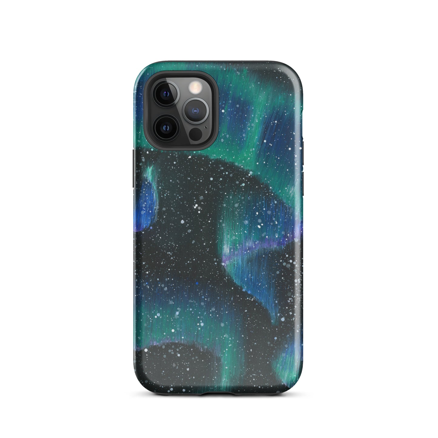 Phone case with a design of the Northern Lights 