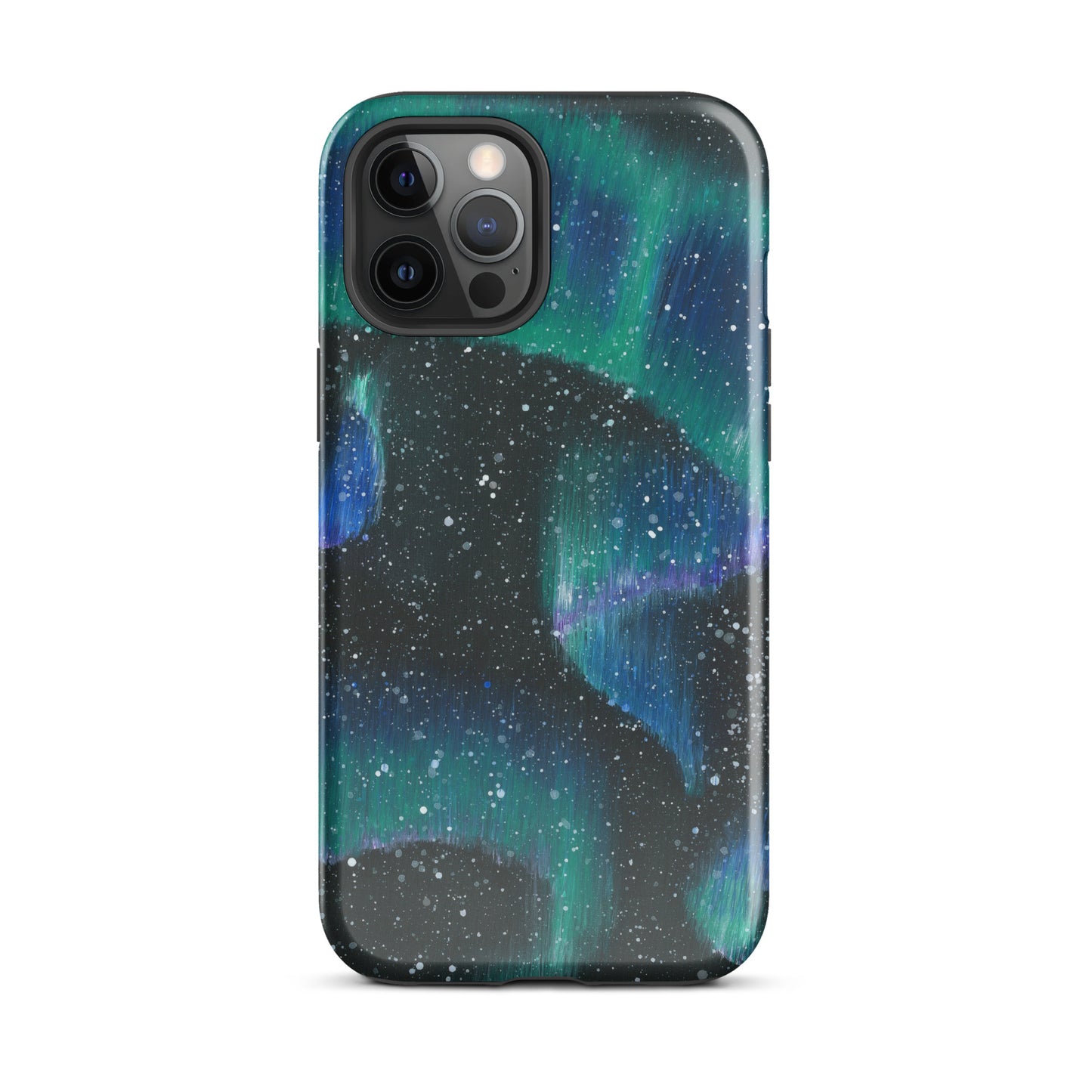 Phone case with a design of the Northern Lights 