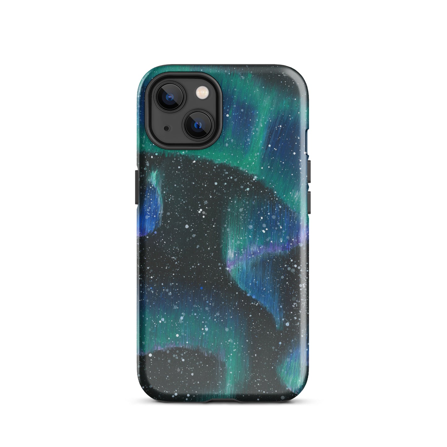 Phone case with a design of the Northern Lights 