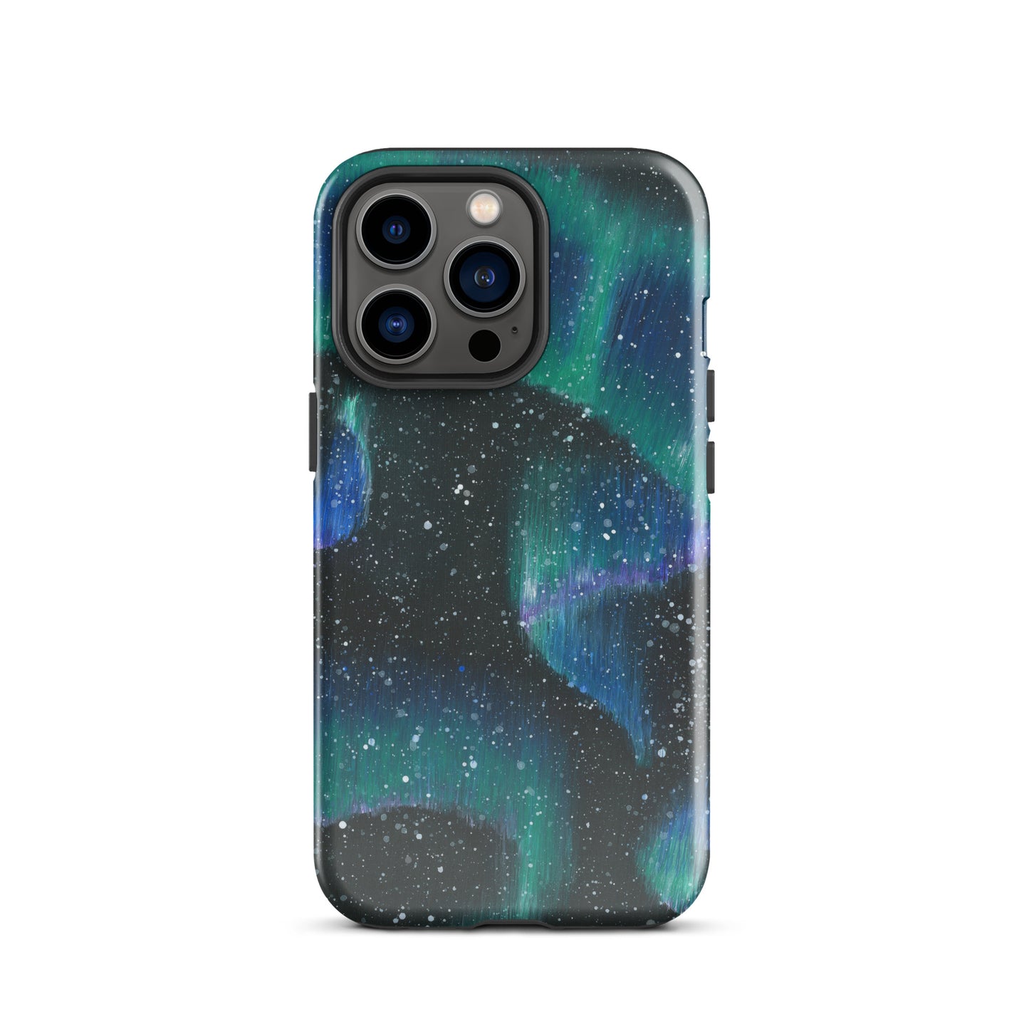 Phone case with a design of the Northern Lights 