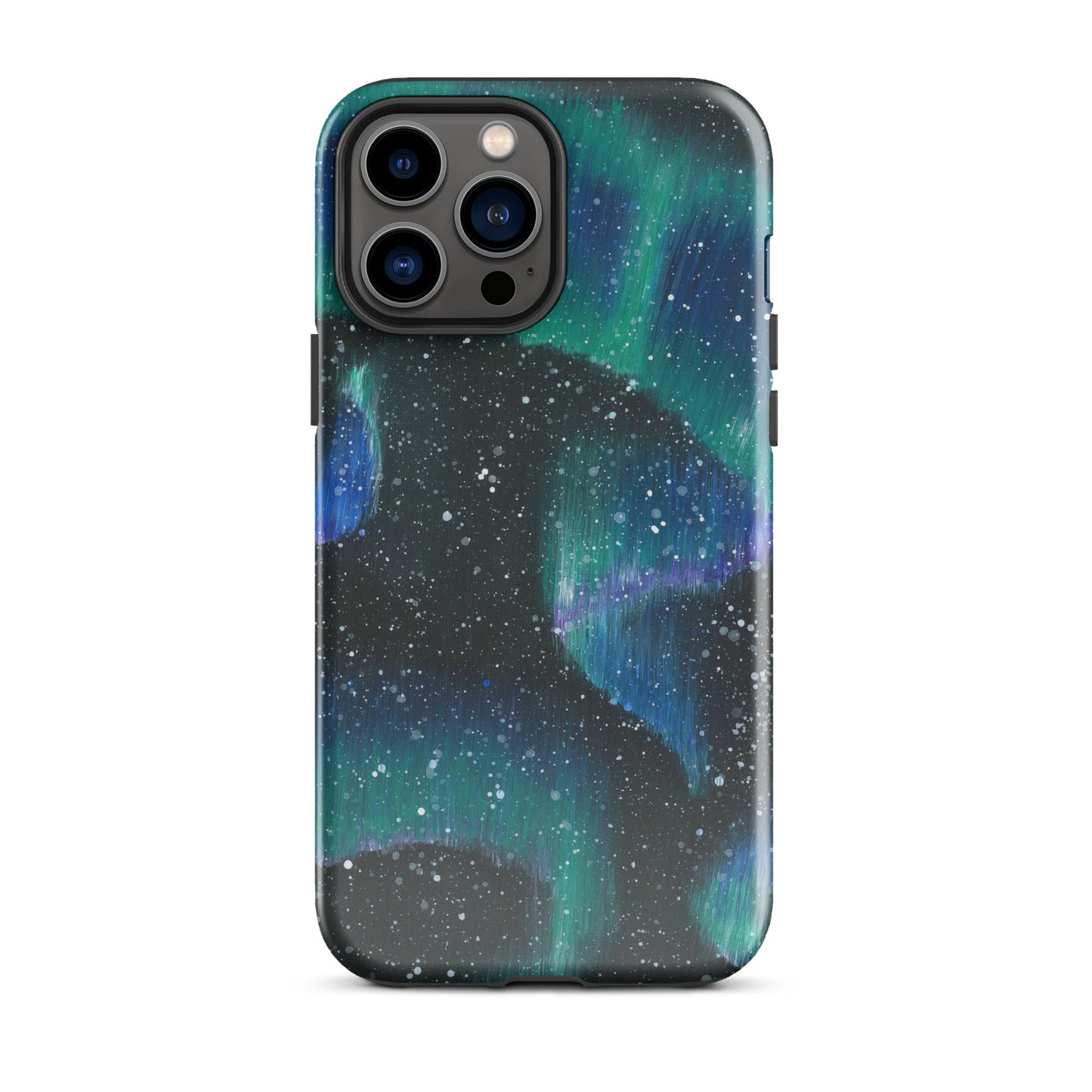 Phone case with a design of the Northern Lights 