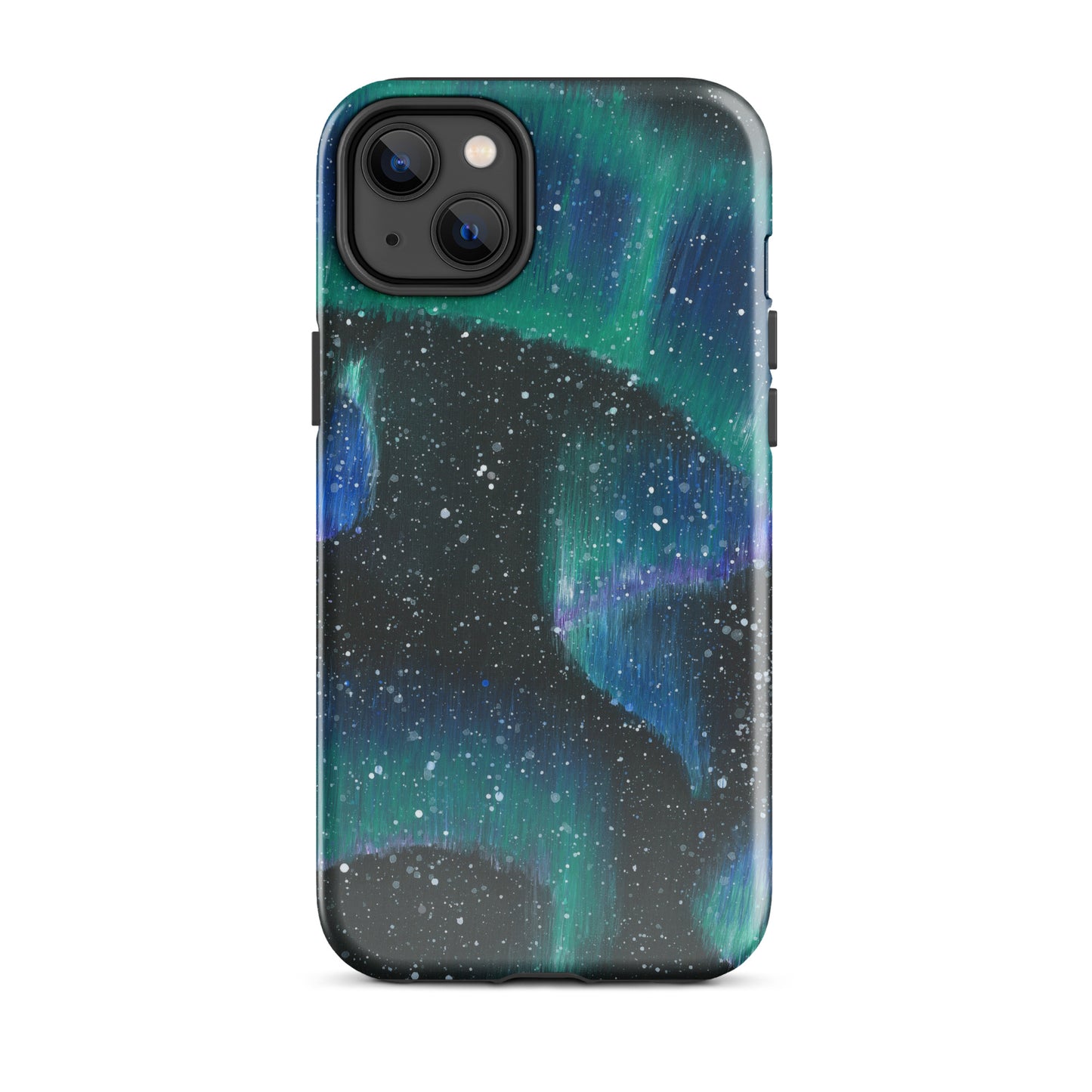 Phone case with a design of the Northern Lights 