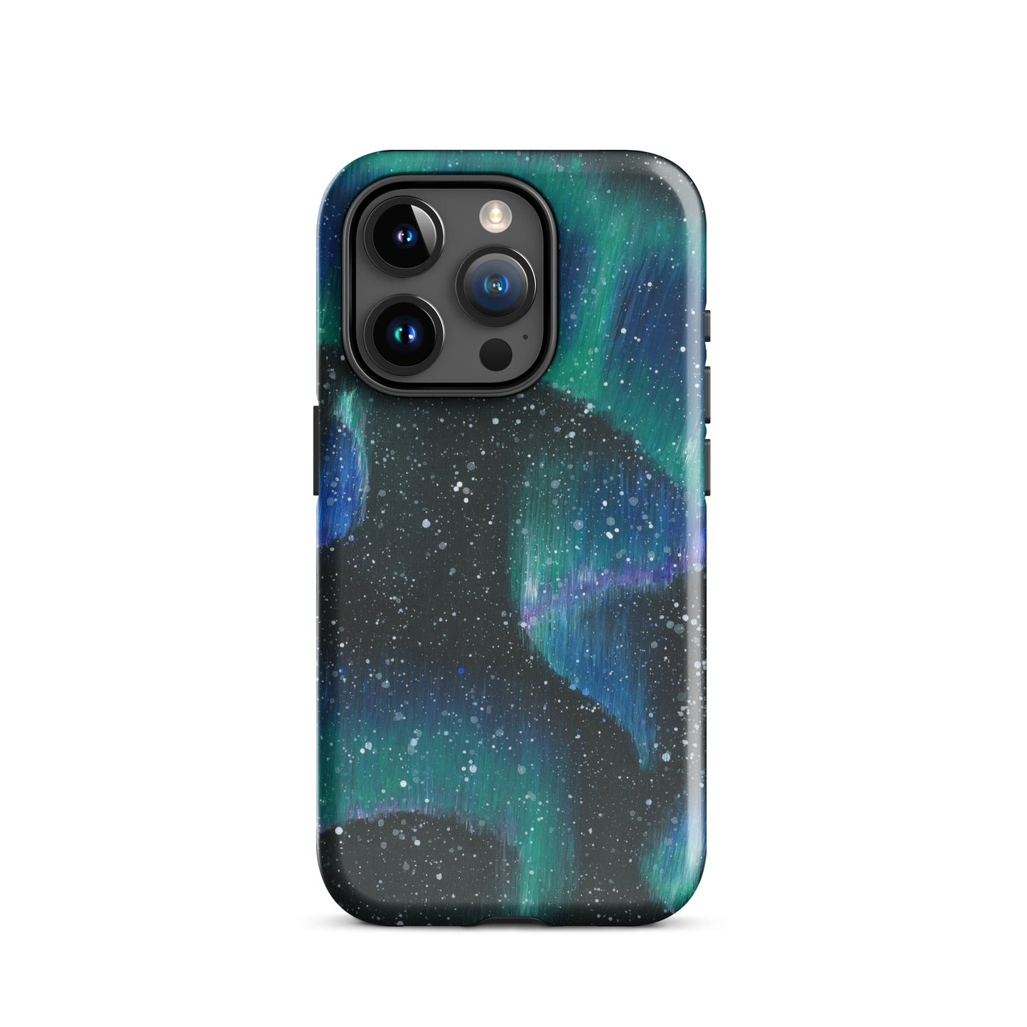 Phone case with a design of the Northern Lights 