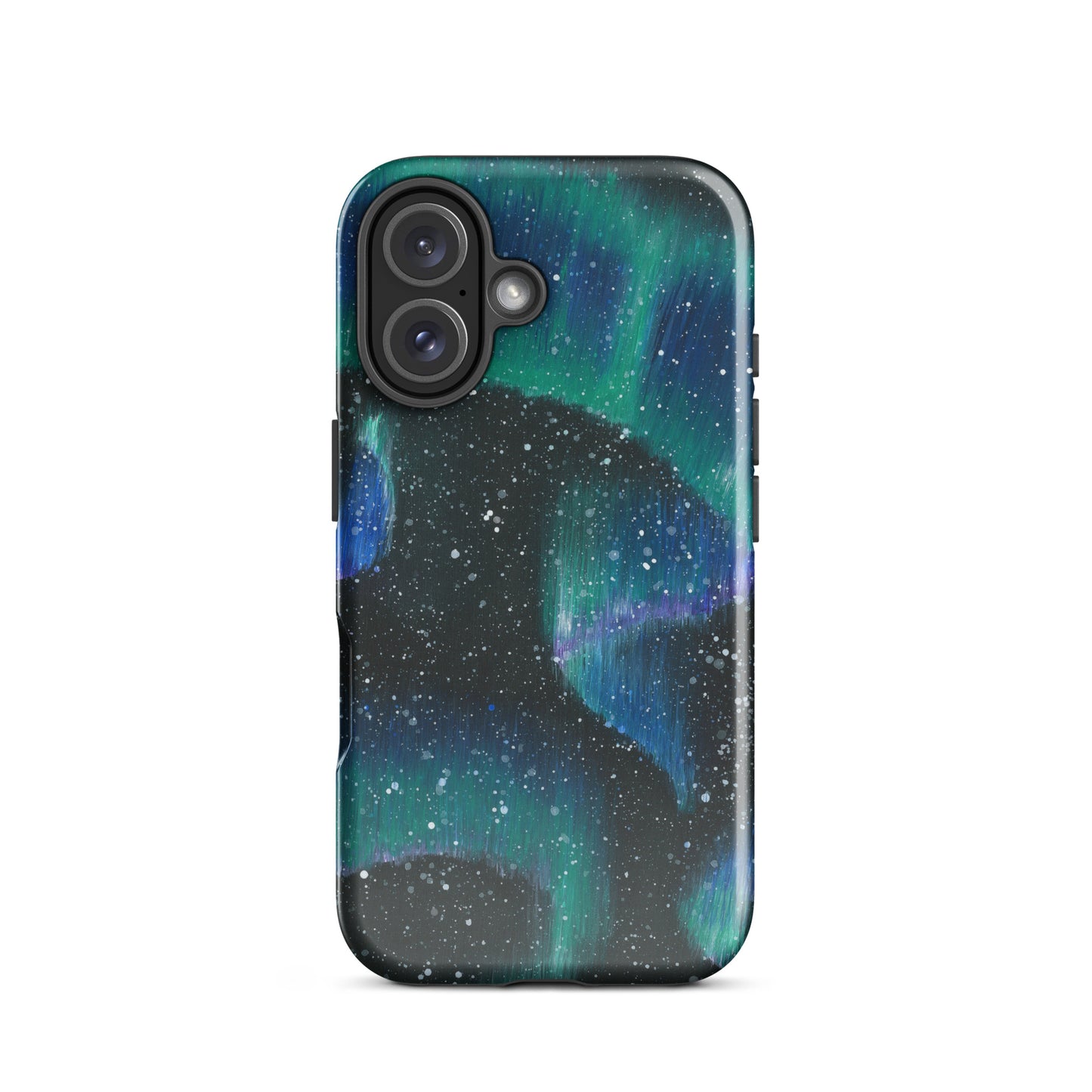 Phone case with a design of the Northern Lights 