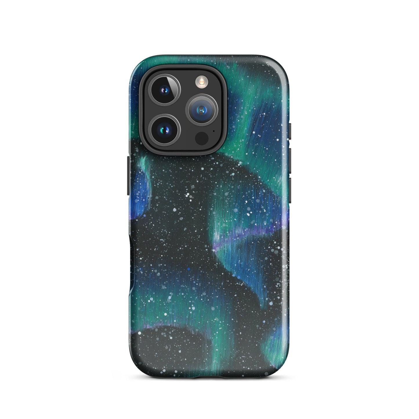 Phone case with a design of the Northern Lights 