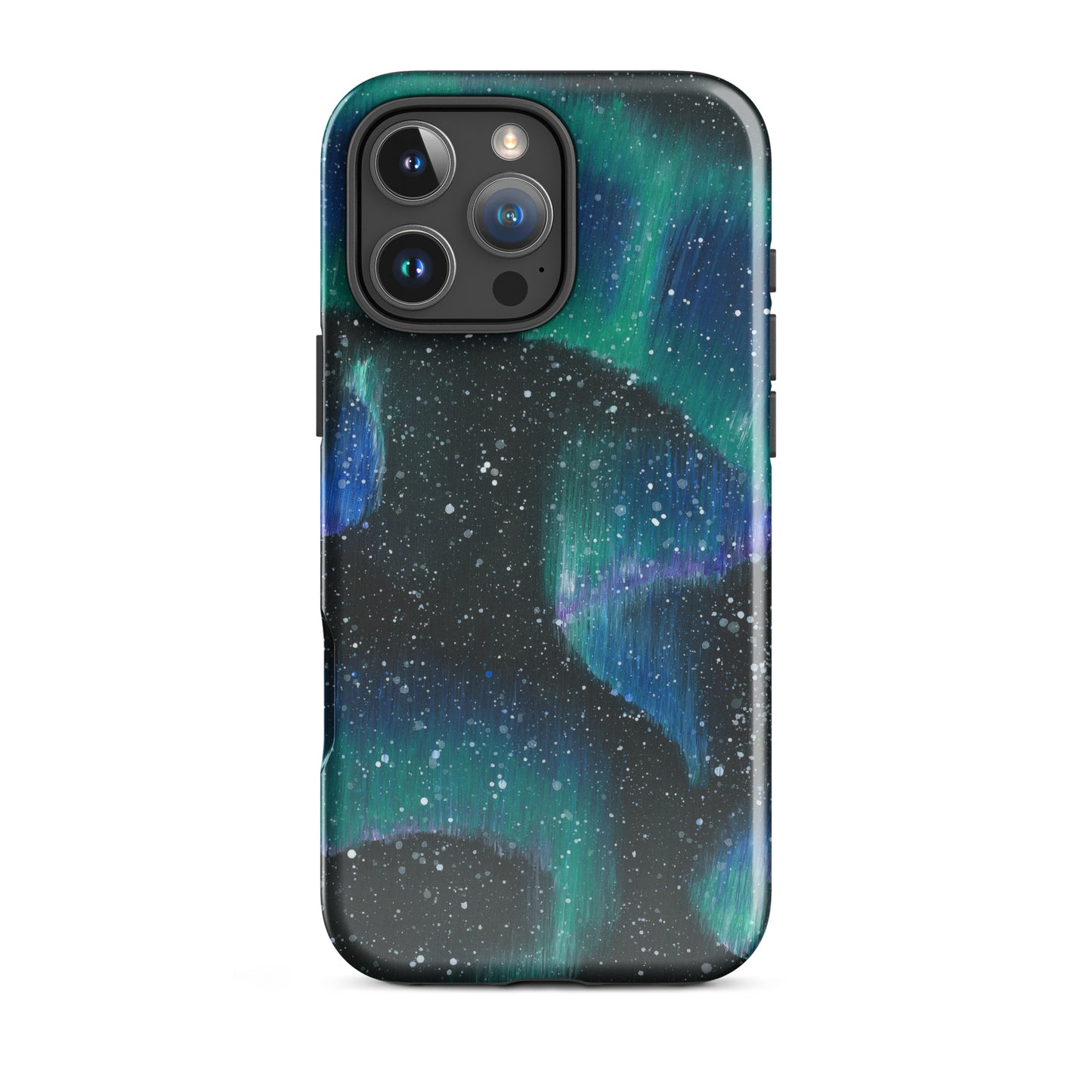 Phone case with a design of the Northern Lights 