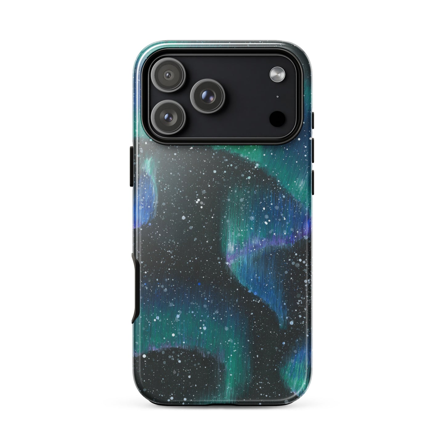 Phone case with a design of the Northern Lights 